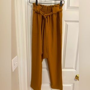 GRACE KARIN Women's Cropped Paper Bag Waist Pants with Pockets